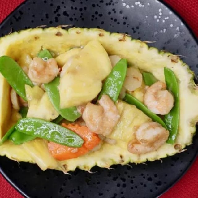 Fresh Pineapple Shrimp.