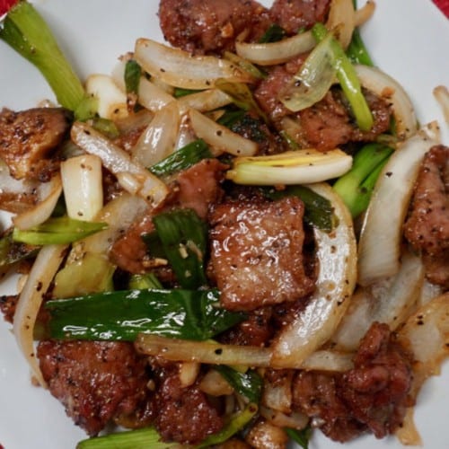 Black Pepper Beef.