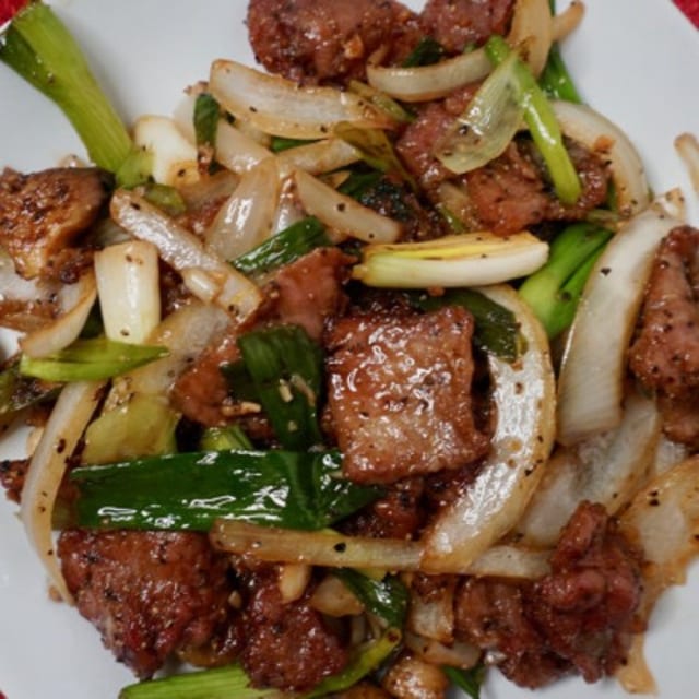 Black Pepper Beef.